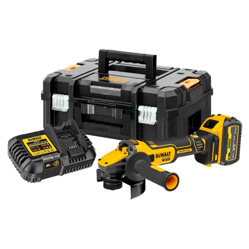 Аккумуляторная угловая шлифмашина DeWALT DCG409VST1-QW